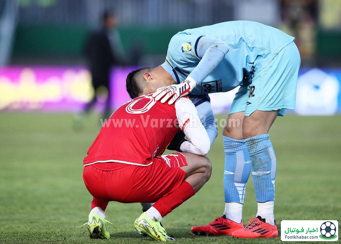 دلداری دروازه‌بان سپاهان به اوستون اورونوف (عکس)