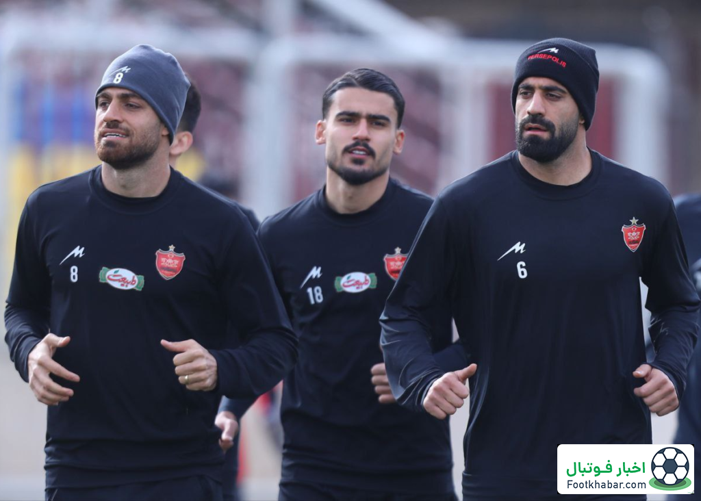 تمرین تاکتیکی پرسپولیس برای بازی تراکتور