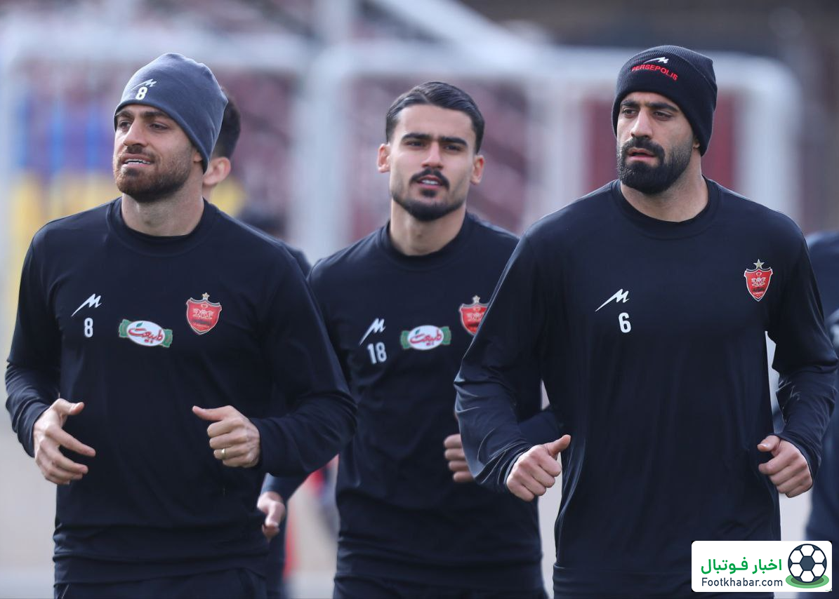 تمرین تاکتیکی پرسپولیس برای بازی تراکتور