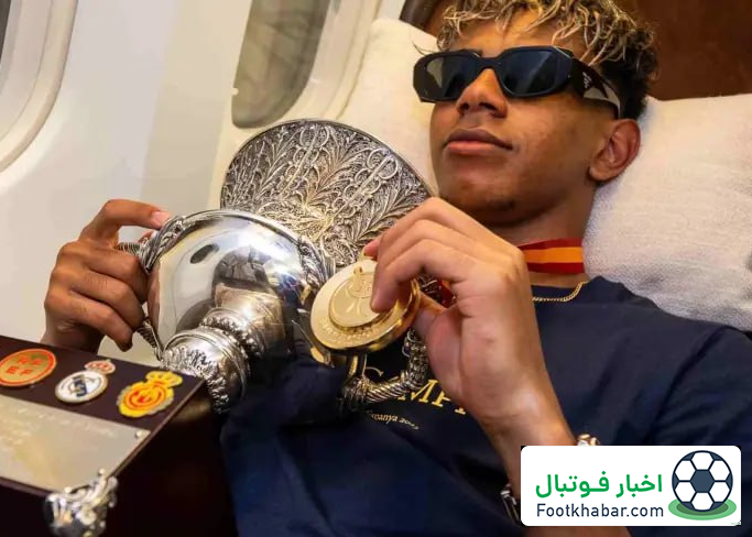 رفتار جالب یامال: پوشاندن لوگوی رئال! (عکس)