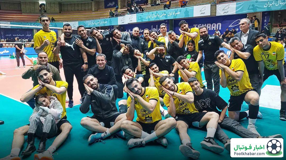 خوشحالی والیبالیستهای سپاهان با کنایه به پرسپولیس!