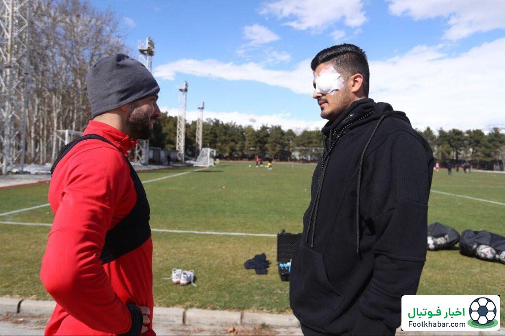 هوادار آسیب دیده بازی تراکتور میهمان تمرین پرسپولیس