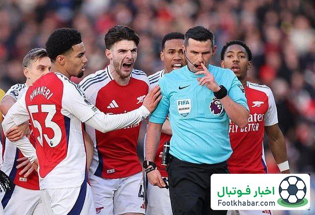 حکم جدید علیه آرسنال به‌خاطر اعتراض به داور!