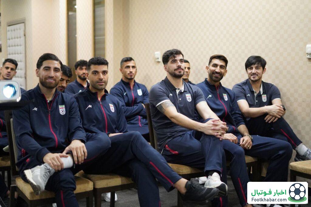 لحظات سال تحویل بازیکنان تیم ملی در جلسه فنی
