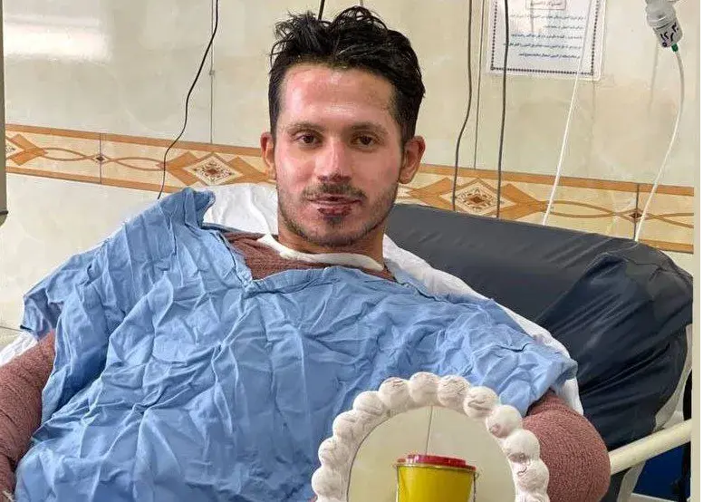 اولین تصویر از بازیکن سانحه‌دیده ذوب‌آهن