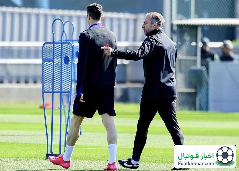 لواندوفسکی عصبانی به بارسلونا برگشت