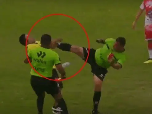 لگد پرنده، این صحنه داوری را هرگز ندیده‌اید