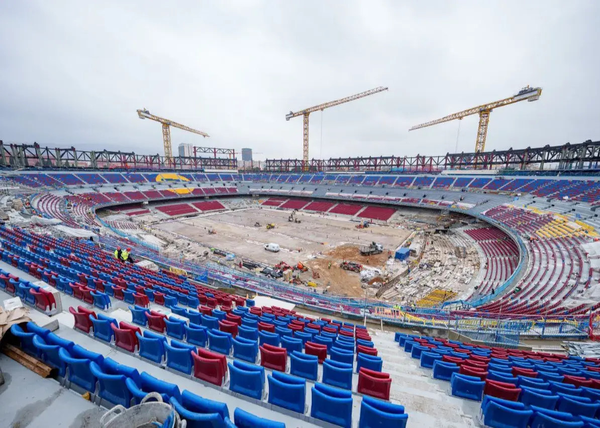 پیشرفت چشمگیر بارسلونا در بازسازی نوکمپ