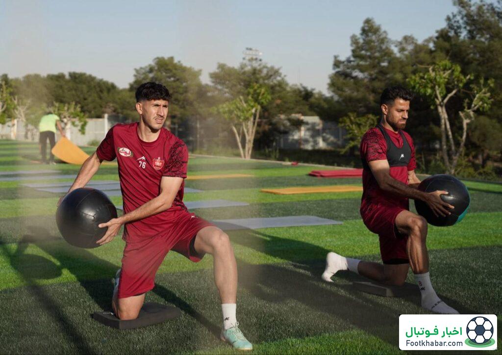 دو میهمان ویژه در تمرین پرسپولیس (عکس)