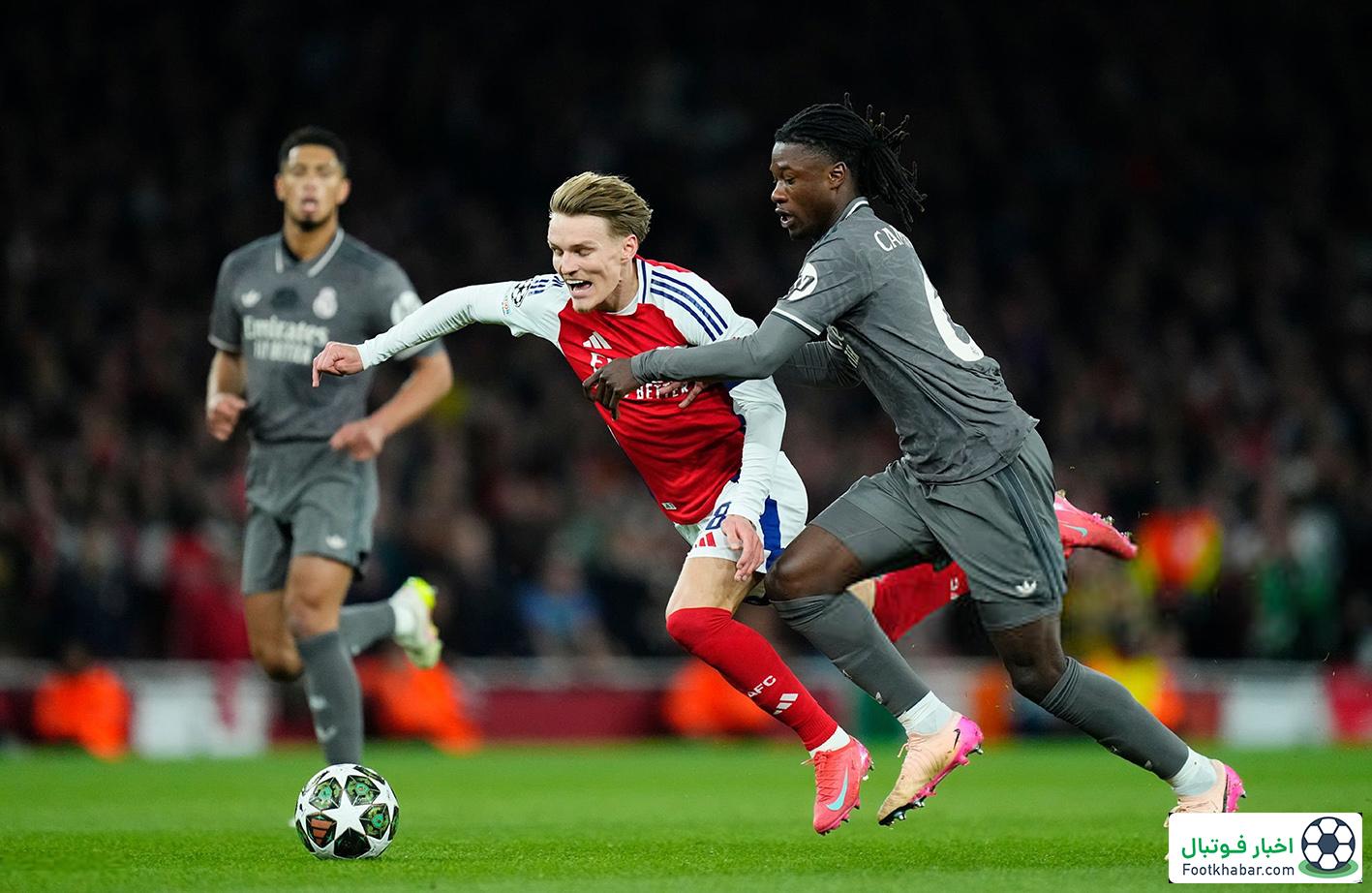 ریمونتادا: بنر ویژه رئالی‌ها برای انتقام از آرسنال (عکس)