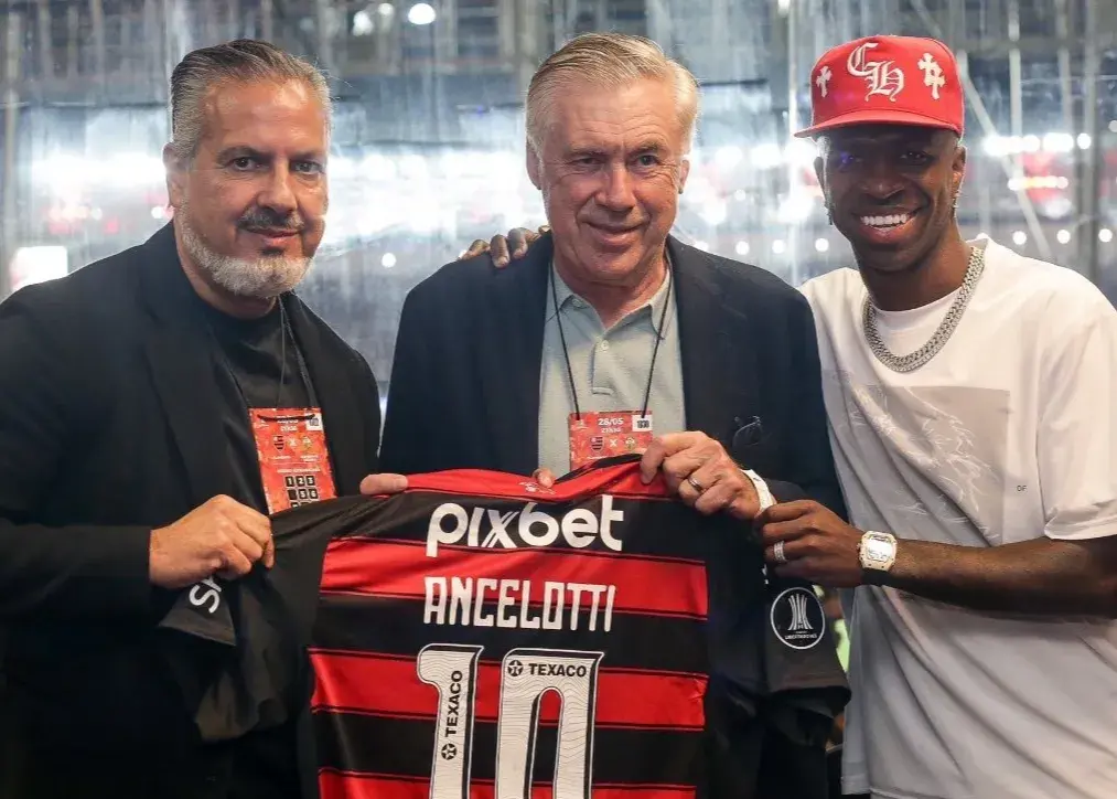 ملاقات آنچلوتی و وینیسیوس در ورزشگاه افسانه‌ای