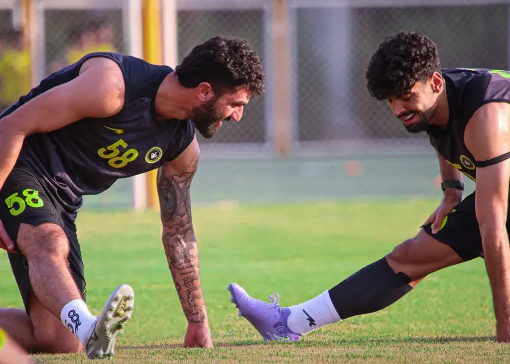 زوج دفاعی سپاهان خوشحال کنار هم! (عکس)