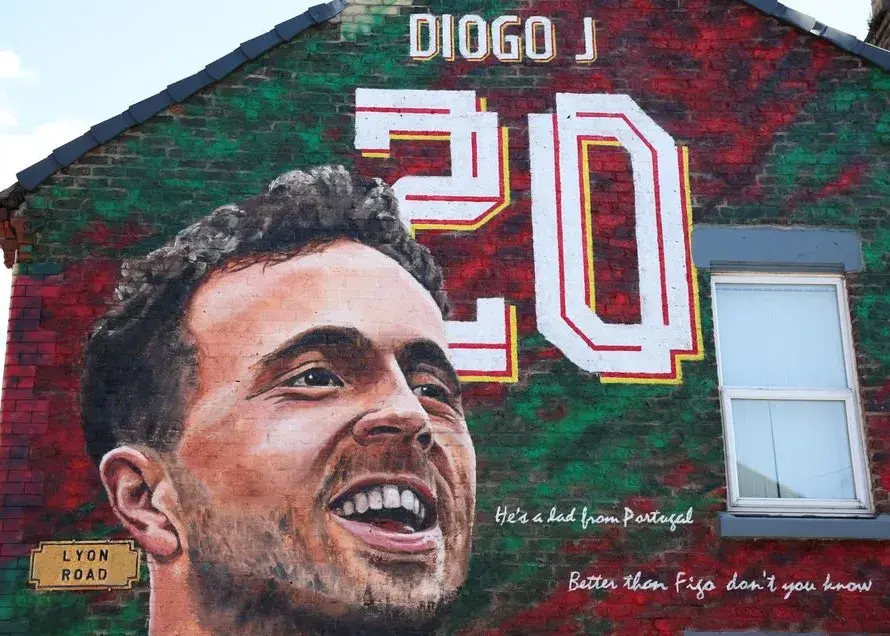 دیوارنگاره تماشایی لیورپول برای ژوتا (عکس)