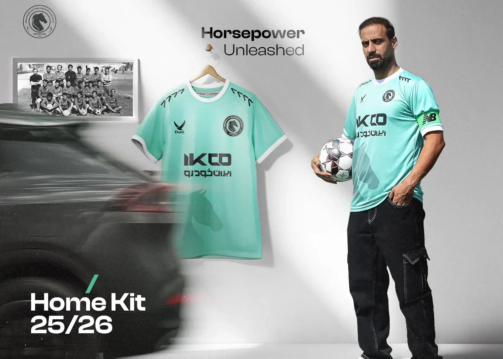 تغییر رنگ پیراهن اول به آکوا/ رونمایی از کیت جدید پیکان برای لیگ برتر(عکس)