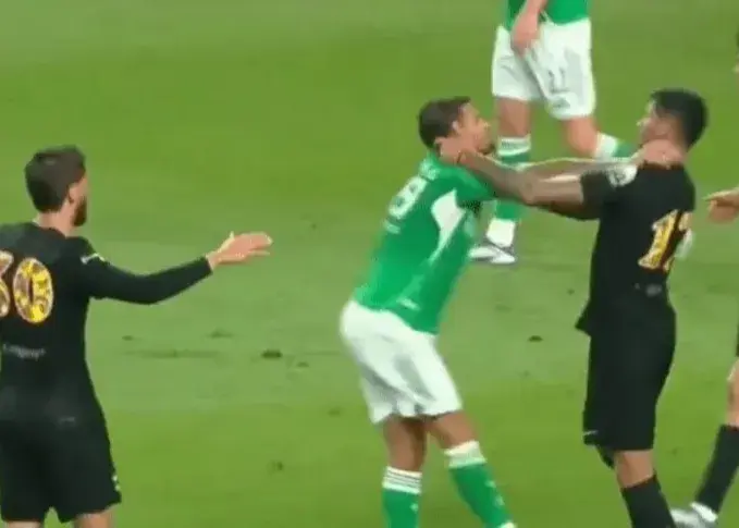 رومرو و گیمارش از خجالت هم درآمدند/ جنجال در بازی دوستانه: یقه‌گیری و کشتی در کره