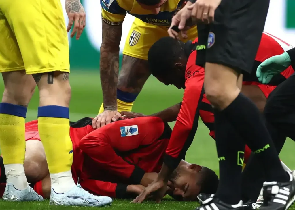 آن خطا چطور اخراج نداشت؟/ تصاویر تکان‌دهنده از فک خرد شده ستاره میلان