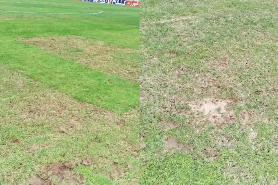 ادامه اوضاع اسفناک در ورزشگاه شرق تهران/ چمن تختی بعد از باران: شبیه به پارک!(عکس)