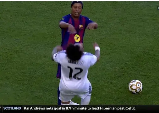 درام ال‌کلاسیکوهای قدیمی زنده شد/ درگیری مارسلو و رونالدینیو در دیدار اسطوره‌ها